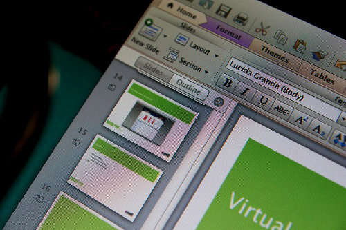Editing PowerPoint presentation