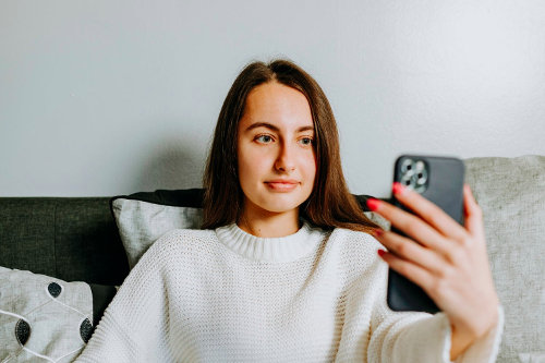 Using video chat app