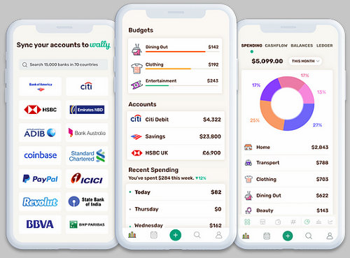 Wally budget management app screenshot