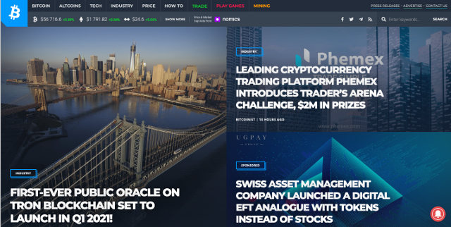 Bitcoinist screenshot