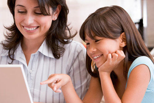 Mompreneur with her child