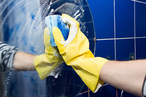 Office restroom cleaning