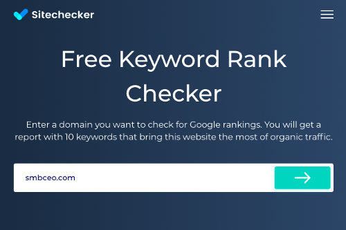 Keyword rank checker- Sitechecker screenshot