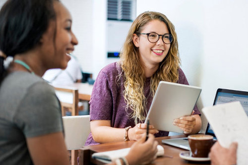 MBA students learning together