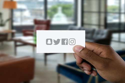 Social icons on business cards