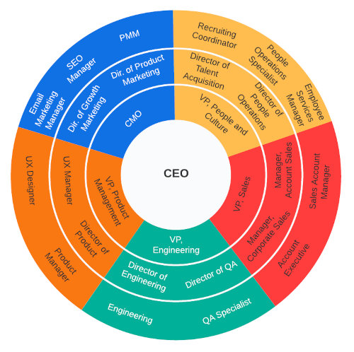 Circular organizational chart