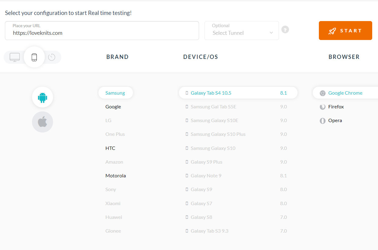 LambdaTest screenshot
