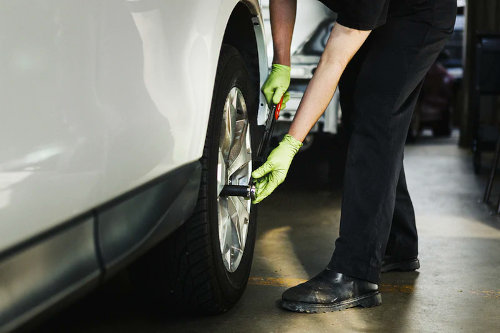 New tire installation
