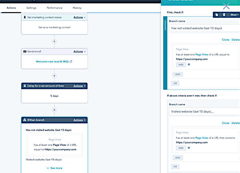 Welcome campaign planning example