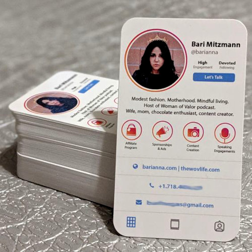 Instagram business card