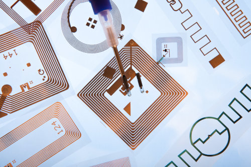RFID chip close up