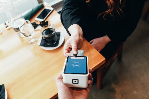 Customer paying