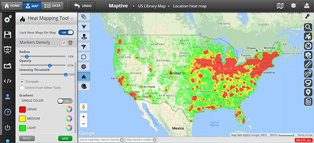 Maptive heat mapping tool