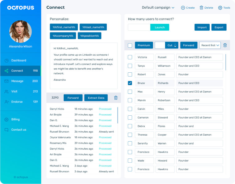 Octopus CRM screenshot