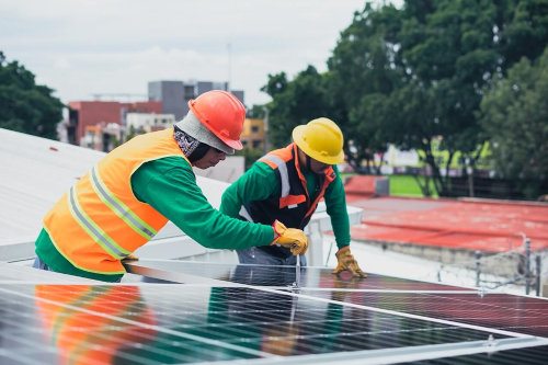 Solar panel installation