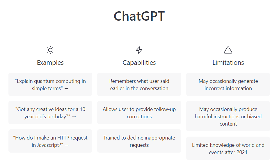 ChatGPT homepage screenshot