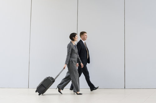 Co-workers on a business trip