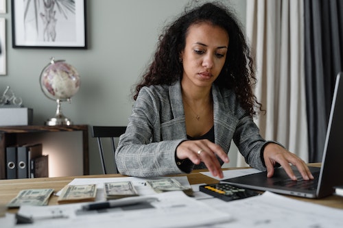 Business owner managing cash flow
