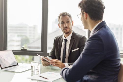 Business discussion on cash balance plans and retirement planning
