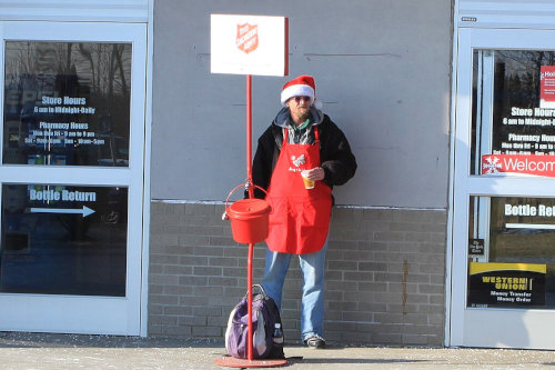Salvation Army's Red Kettle bell ringer